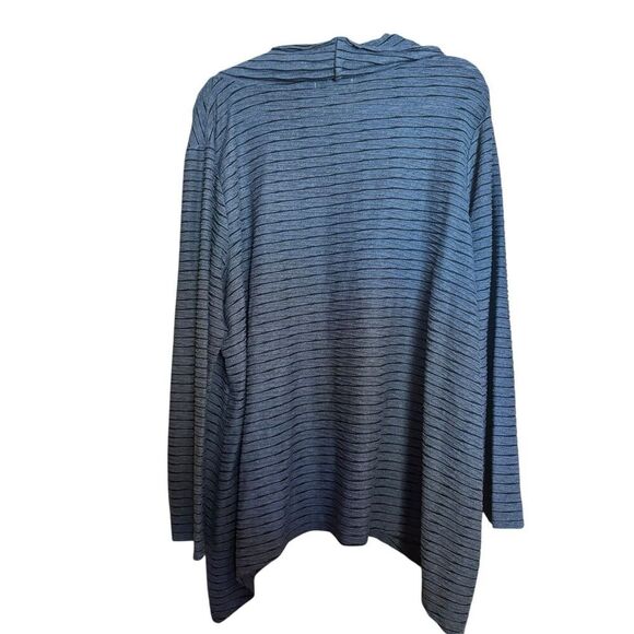 Coldwater Creek Cowl Neck Top Womens 3X 24W 26W Multicolor Stripe Stretch Blouse - Picture 6 of 9